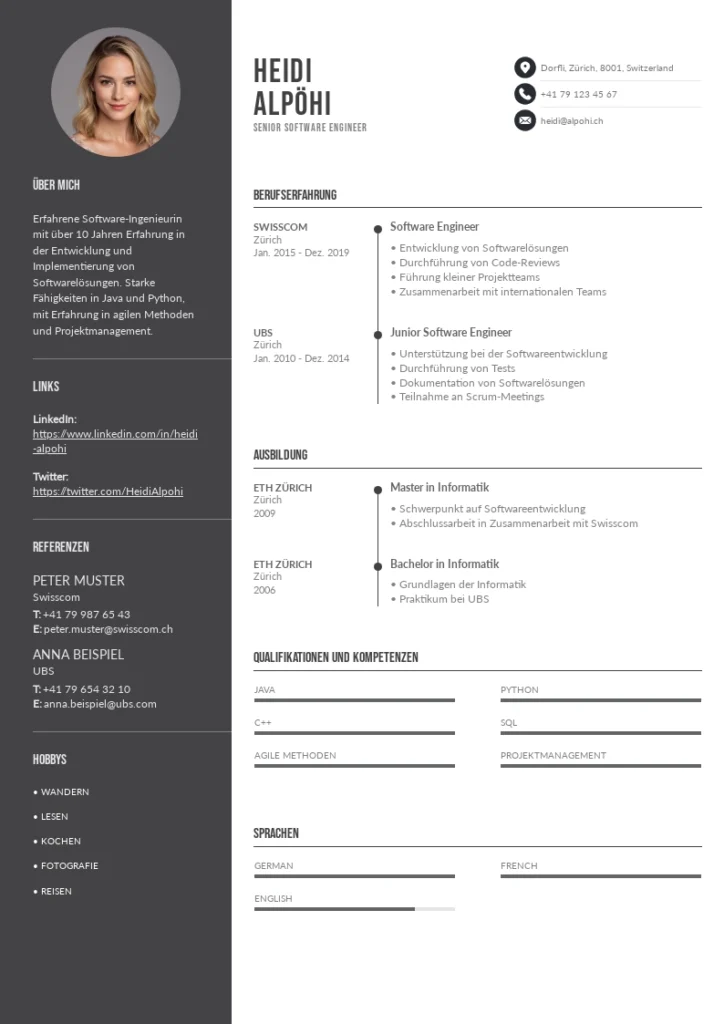 Swiss CV Templates That Aren't Helpful