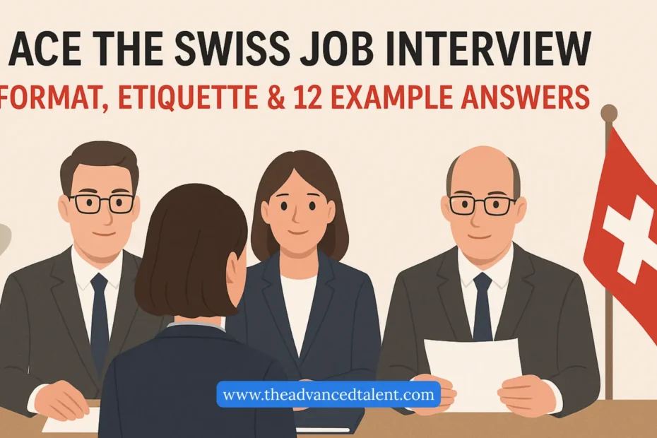Ace the Swiss Job Interview Format, Etiquette & 12 Example Answers