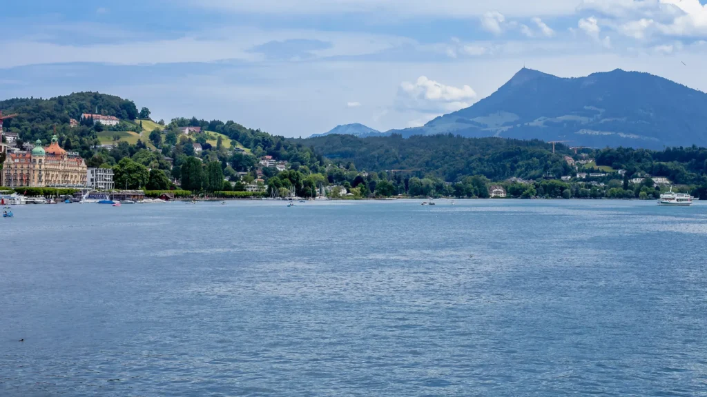 Shores of Lake Lucerne (Vierwaldstättersee) in central Switzerland.
